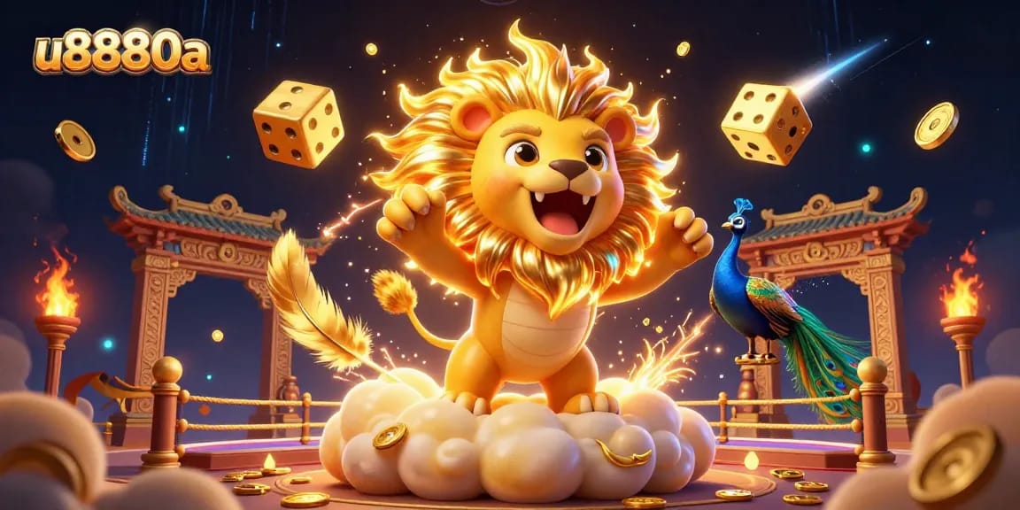 Experience vibrant gaming action with u8880a's thrilling casino elements and characters in this dynamic scene.
