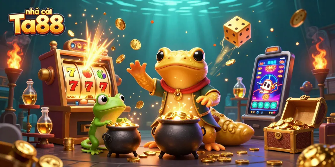 Experience the magic of nhà cái Ta88 with a dynamic scene of golden jackpot celebration!