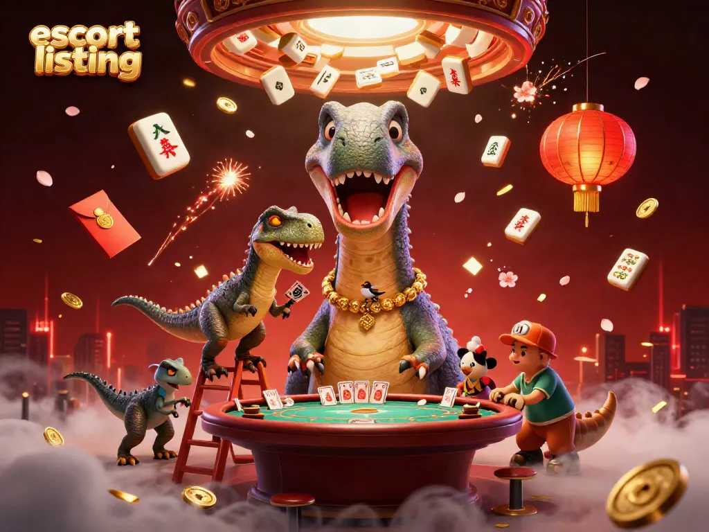 Experience the vibrant escort listing scene amidst a dazzling casino environment.