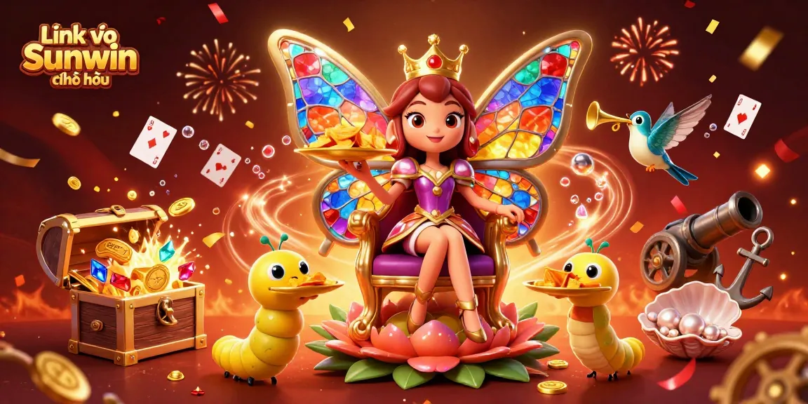 Engage with the vibrant world of Link vào Sunwin chính thức, where the butterfly queen and colorful gems create an immersive gaming experience.